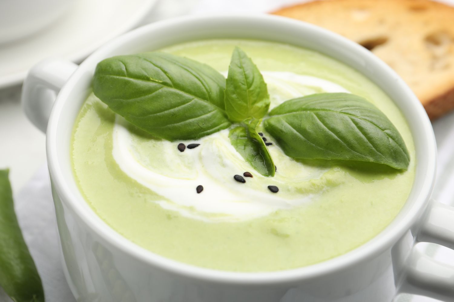 Krem z zielonego groszku