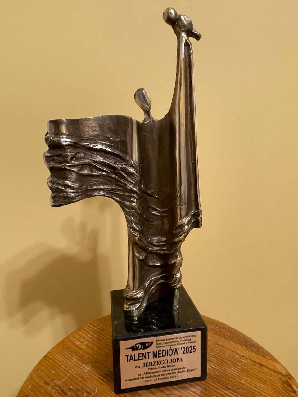 Talent Mediów . Nagroda dla Jerzego Jopa / Źródło: Radio Kielce