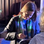 14.04.2026. Kielce. Państwowe Liceum Sztuk Plastycznych imienia Józefa Szermentowskiego w Kielcach. Aktorka Agata Kulesza odwiedziła kieleckie liceum / Fot. Aleksandra Kwaśniewska - Radio Kielce