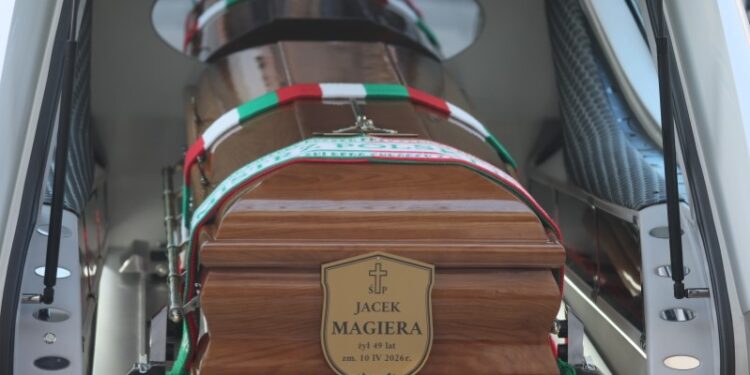 16.04.2026. Warszawa. Pogrzeb Jacka Magiery / Fot. Leszek Szymański - PAP