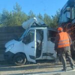 07.04.2026. Tokarnia. Trasa S7. Kolizja / Źródło: Straż Pożarna