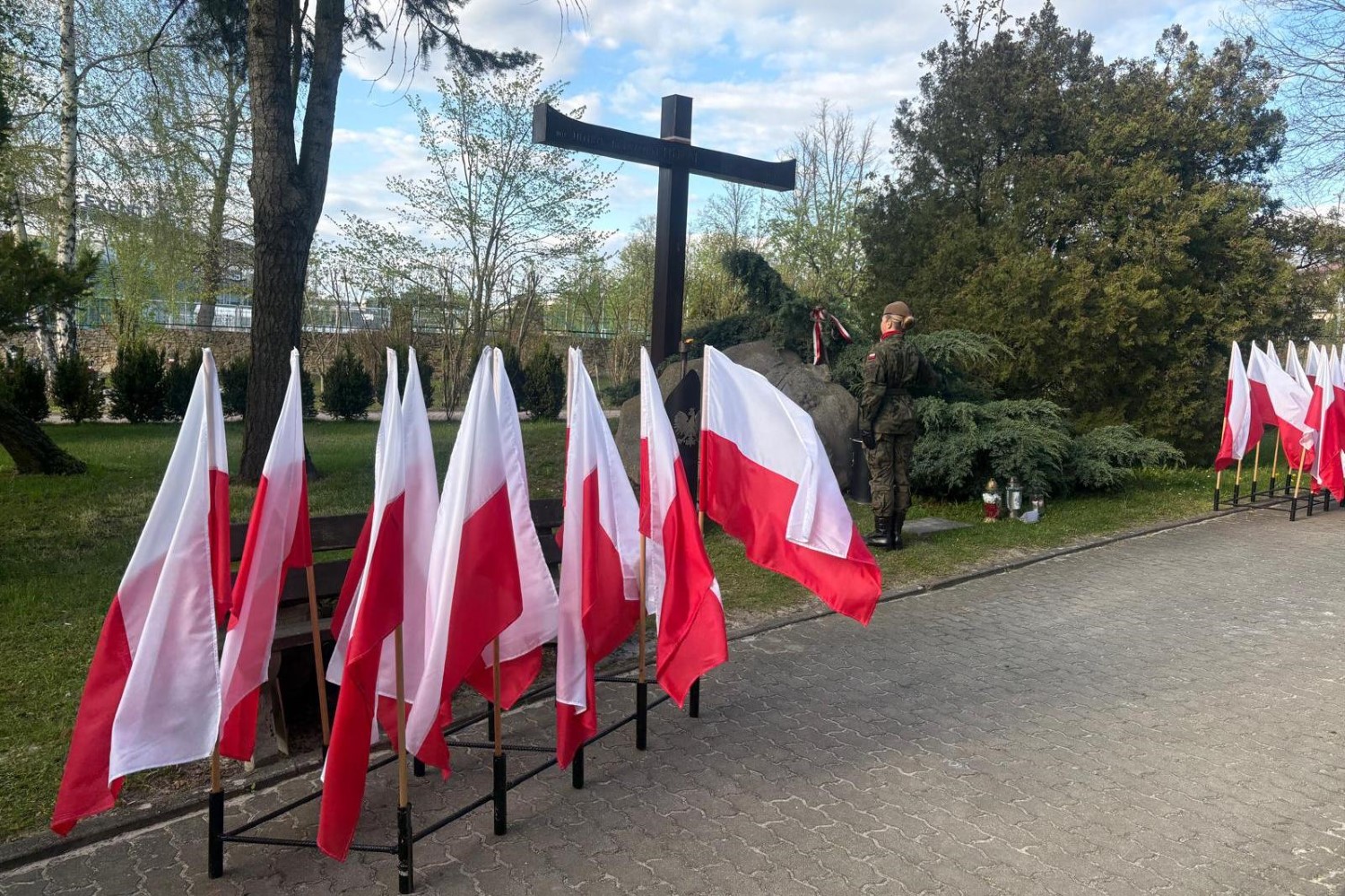 27.04.2026. Kielce. Cmentarz Partyzancki. Upamiętnienie majora Henryka Dobrzańskiego „Hubala” / Fot. Aleksandra Słowak - Radio Kielce