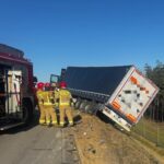 07.04.2026. Tokarnia. Trasa S7. Kolizja / Źródło: KMP Kielce