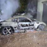 Spłonął garaż i Porsche. Nocny pożar w Sukowie