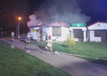 Nocny pożar w Skarżysku
