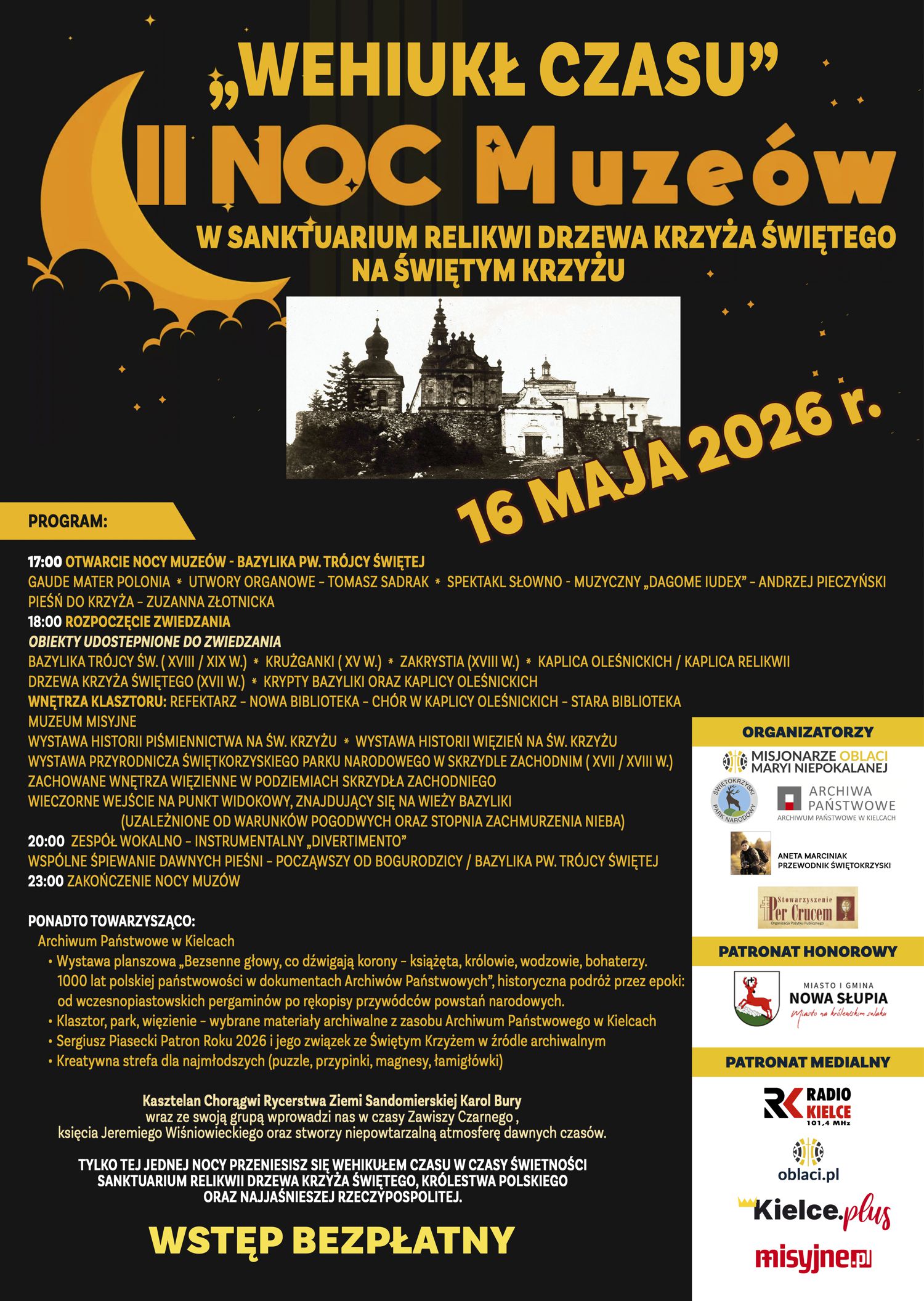 „Wehikuł czasu” II Noc Muzeów na Świętym Krzyżu - Radio Kielce