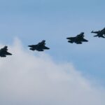 22.05.2026. Łask. Uroczystość powitania pierwszych polskich samolotów F-35 w 32. Bazie Lotnictwa Taktycznego w Łasku / Fot. PAP/Marian Zubrzycki