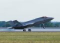 22.05.2026. Łask. Uroczystość powitania pierwszych polskich samolotów F-35 w 32. Bazie Lotnictwa Taktycznego w Łasku / Fot. PAP/Marian Zubrzycki