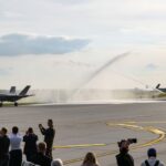 22.05.2026. Łask. Uroczystość powitania pierwszych polskich samolotów F-35 w 32. Bazie Lotnictwa Taktycznego w Łasku / Fot. PAP/Marian Zubrzycki