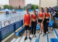 Udane występy lekkoatletów KKL Kielce - Radio Kielce Na zdjęciu (od lewej): Dawid Kulik, Katarzyna Janik, Natalia Królicka, Amelia Wiatr / Źródło: KKL Kielce