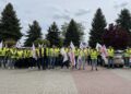 07.05.2026. Grzybów. Pikieta orzed biurowcem Kopalń i Zakładów Chemicznych Siarki „Siarkopol” w Grzybowie / Fot. Grażyna Szlęzak-Wójcik - Radio Kielce