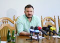 06.05.2026. Kielce. Konferencja prasowa przed sesją Rady Miasta Kielce. Na zdjęciu: Maciej Jakubczyk / Fot. Wiktor Taszłow - Radio Kielce