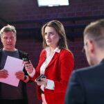 07.05.2026 TVP3 Kielce. Debata kandydatów na burmistrza Pińczowa / Fot. Wiktor Taszłow - Radio Kielce