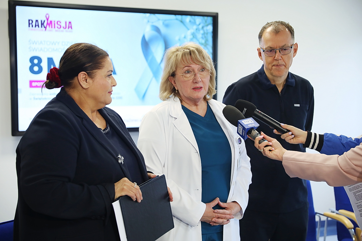 08.05.2026. Kielce. Briefing z okazji Światowego Dnia Świadomości Raka Jajnika / Fot. Wiktor Taszłow - Radio Kielce