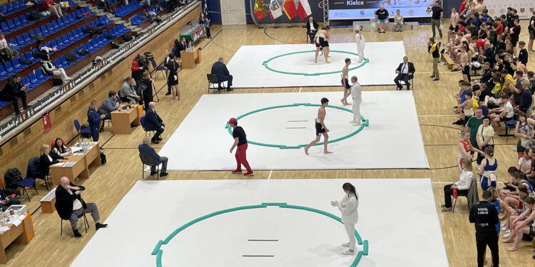 16.05.2026. Kielce. Puchar Polski Kadetek i Kadetów, Młodziczek i Młodzików oraz Dzieci w sumo / Fot. Jakub Rożek – Radio Kielce