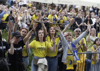 31.05.2026 Kielce. Rynek. Feta z okazji zdobycia przez Industrię Kielce Mistrza Polski / Fot. Jarosław Kubalski - Radio Kielce