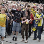 Kielce. Rynek. Feta z okazji zdobycia przez Industrię Kielce Mistrza Polski - Radio Kielce