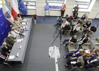 04.05.2026. Kielce. Wojewódzka Biblioteka Publiczna. Konferencja prasowa inaugurująca akcję „Funduszowy Maj” / Fot. Jarosław Kubalski - Radio Kielce
