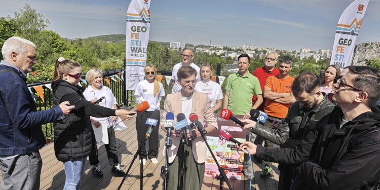 14.05.2026. Kielce. Konferencja prasowa na temat Geofestiwalu / Fot. Jarosław Kubalski - Radio Kielce
