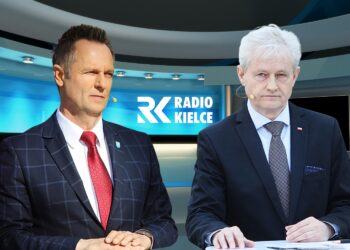 Marcin Wojniak i Janusz Koniusz – kandydaci na burmistrza Pińczowa / Fot. Wiktor Taszłow – Radio Kielce