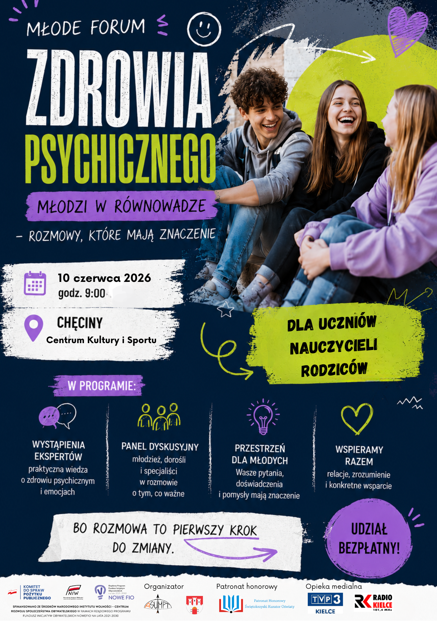 Młode Forum Zdrowia Psychicznego. Młodzi w równowadze – rozmowy, które mają znaczenie - Radio Kielce