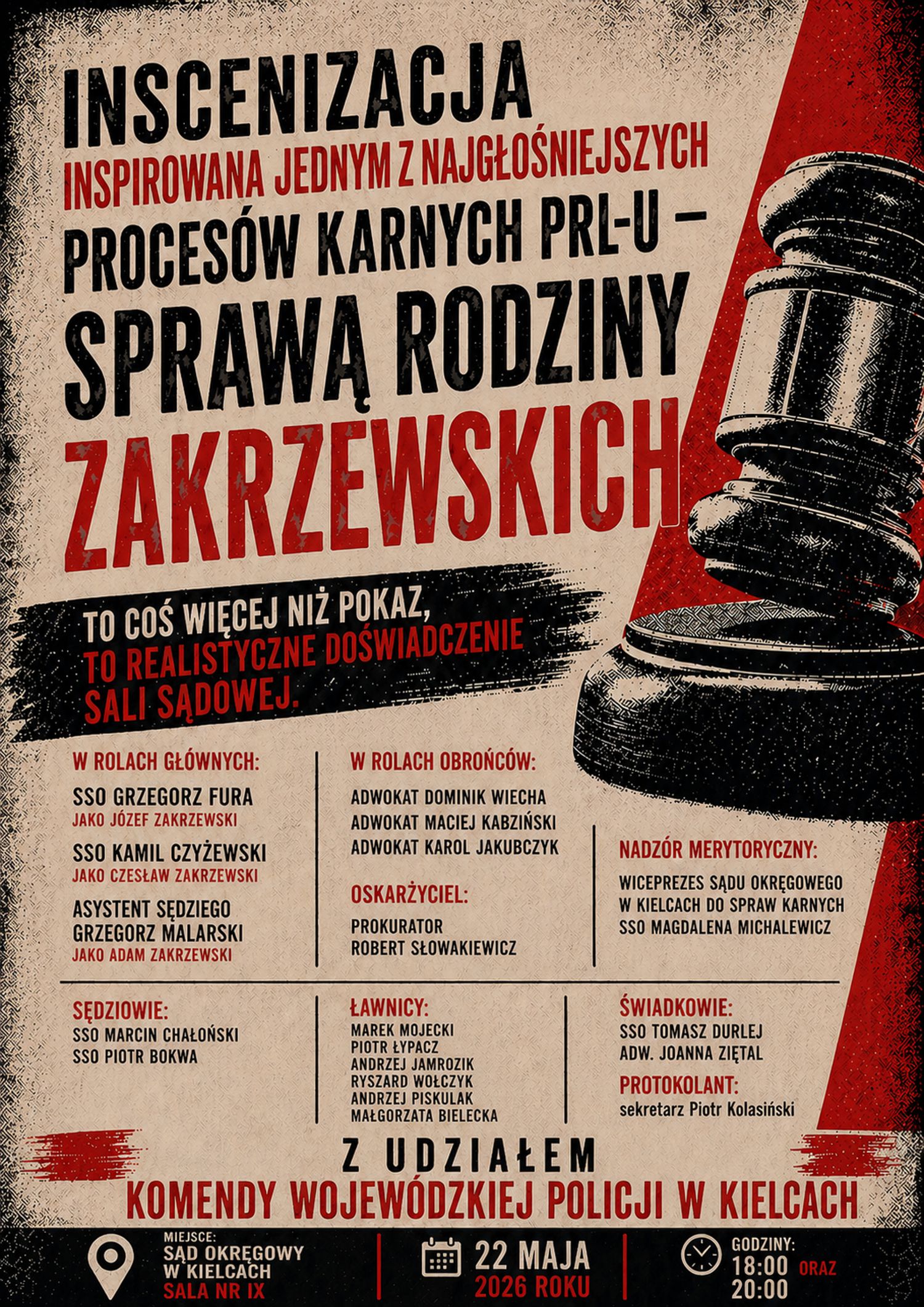 Kryminalna historia PRL-u w kieleckim sądzie. Noc Otwartych Sądów 2026
