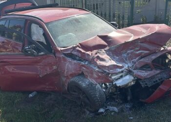 06.05.2026. Sarnówek Duży. Wypadek / Źródło: KPP Ostrowiec
