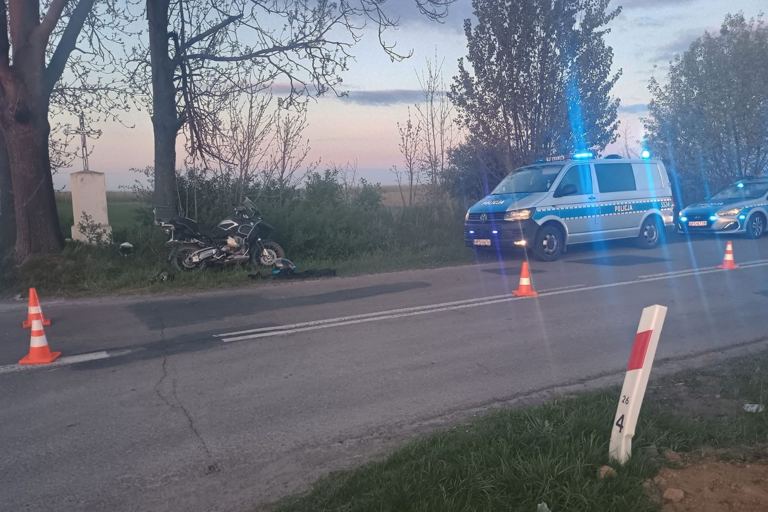 Nagłe hamowanie przed zwierzyną zakończyło się zderzeniem