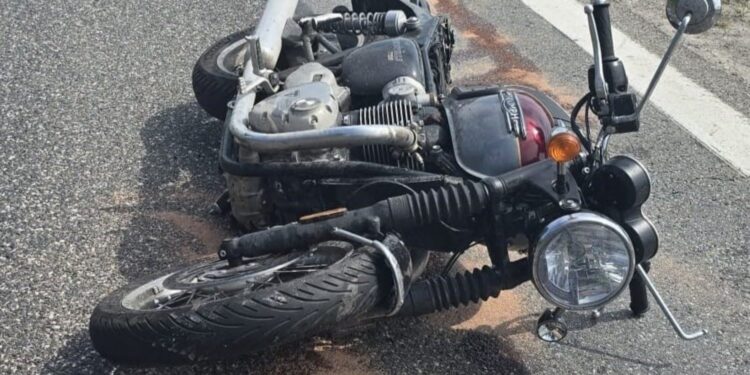 Motocyklista ranny w wypadku