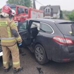 Trzy osoby poszkodowane w wypadku. Wśród rannych dwie dziewczynki - Radio Kielce 10.06.2026. Imielno w powiecie jędrzejowskim. Wypadek / Fot. KP PSP Jędrzejów