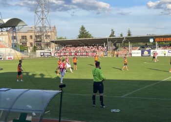 06.06.2026. Ostrowiec Świętokrzyski. Mecz barażowy o Betclic 2. Ligę KSZO Ostrowiec Świętokrzyski - Resovia Rzeszów / Fot. Kamil Król - Radio Kielce