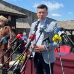 25.06.2026. Chęciny. Podpisanie listu intencyjnego przez przedstawicieli województw świętokrzyskiego i małopolskiego o wzajemnej współpracy w zakresie turystyki / Fot. Izabela Mortas-Rubak - Radio Kielce