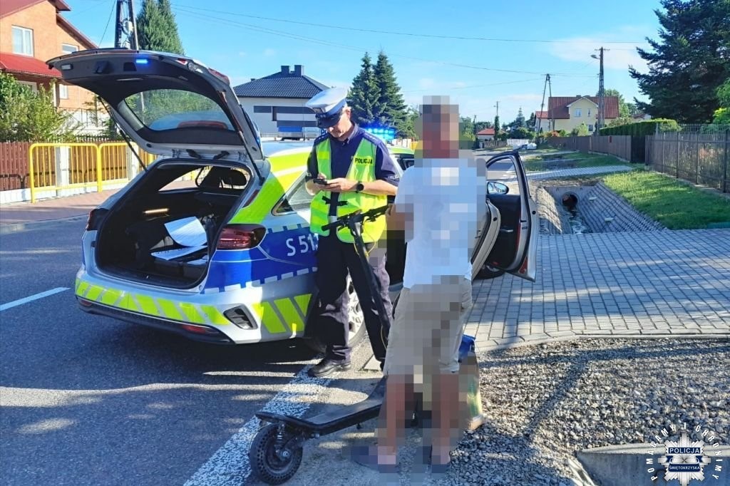 Pijany kierowca hulajnogi elektrycznej odpowie przed sądem