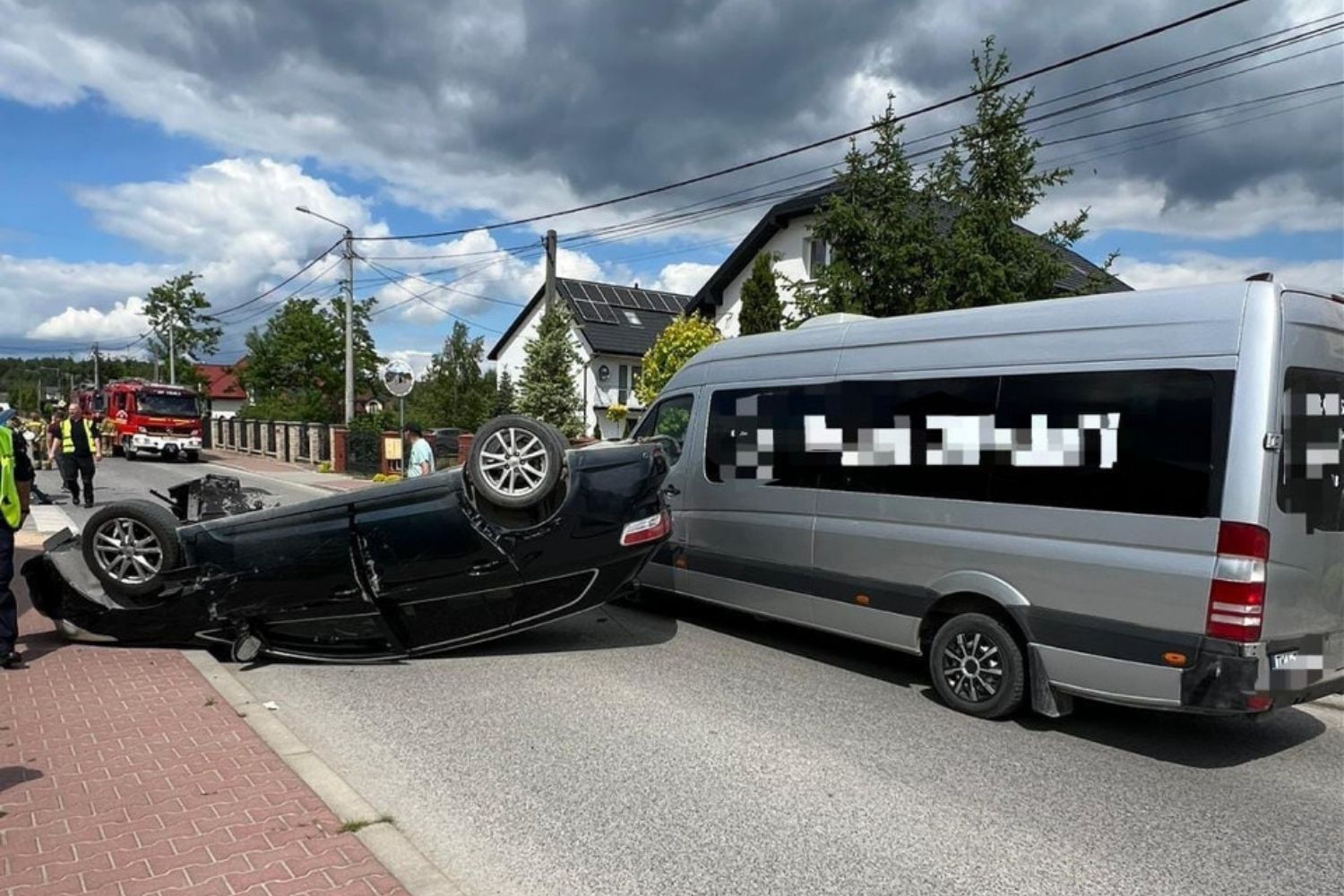 Zderzenie czterech aut w Kowali