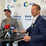 Jacek Jabrzyk: nie planuję rewolucji - Radio Kielce 16.06.2026. Kielce. Konferencja posła Rafała Kasprzyka. Na zdjęciu: Jacek Jabrzyk i Rafał Kasprzyk / Fot. Marcin Marszałek - Radio Kielce
