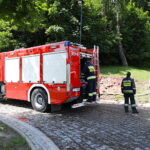 Pożar klasztoru na Karczówce. Służby ratownicze w akcji