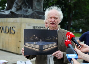 05.06.2026. Kielce. Konferencja nt. budowy pomnika upamiętniającego ofiary Rzezi Wołyńskiej / Fot. Wiktor Taszłow - Radio Kielce