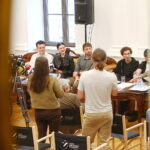 10.06.2026. Kielce. Teatr im. Stefana Żeromskiego. Próba medialna i konferencja przed spektaklem "Księżyc nad Buffalo" / Fot. Wiktor Taszłow - Radio Kielce