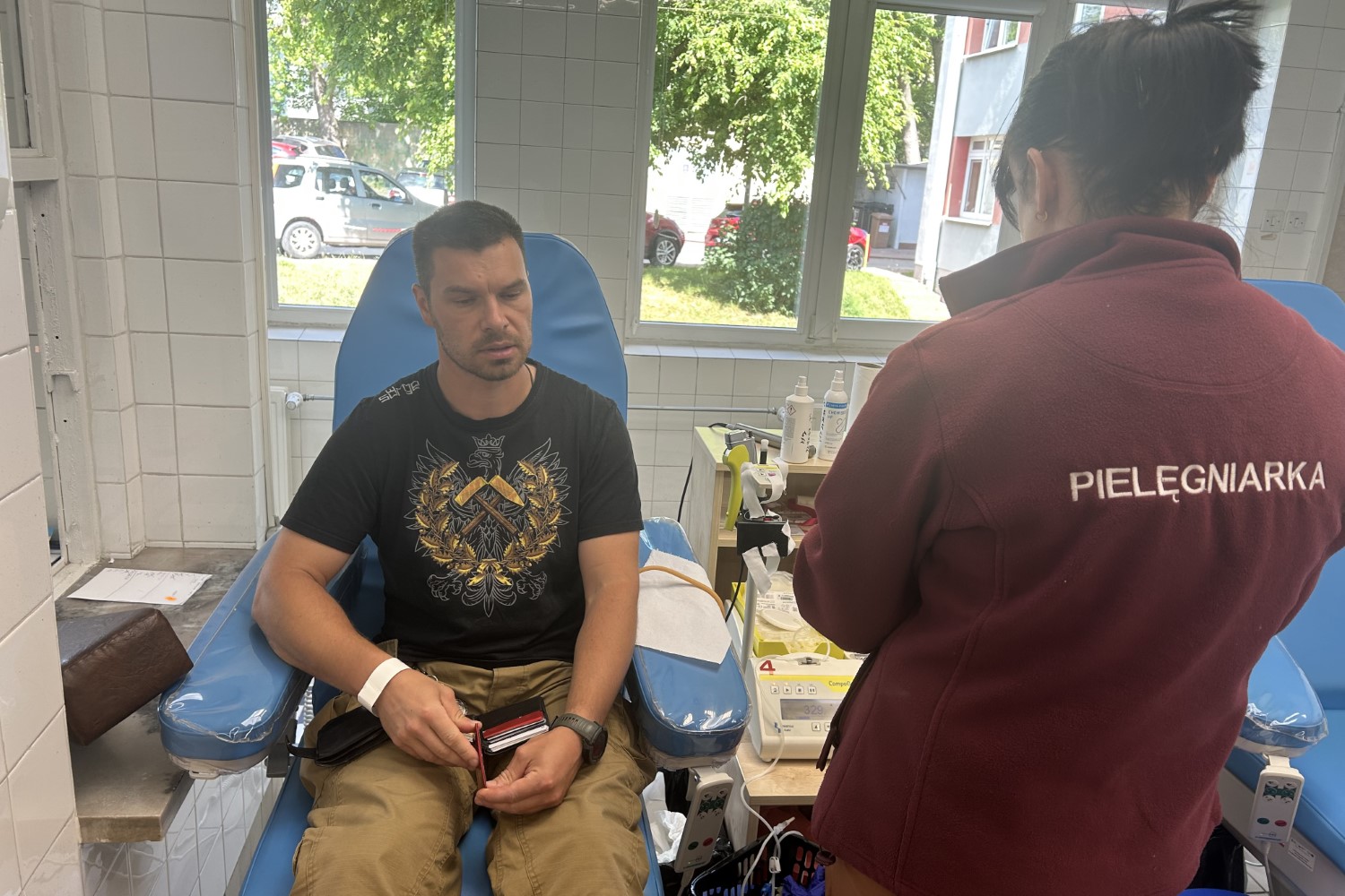 08.06.2026. Kielce. Akcja oddawania krwi przez kolejarzy / Fot. Iwona Murawska-Bujnowicz - Radio Kielce