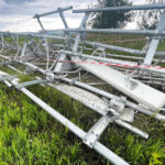 15.06.2026. Krajno Pierwsze. Przewrócony maszt / Fot. Wiktor Taszłow - Radio Kielce