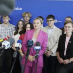 8.06.2026. Kielce. I Liceum Ogólnokształcące im. Stefana Żeromskiego. Wizyta minister edukacji Barbara Nowacka w Kielcach / Fot. Jarosław Kubalski – Radio Kielce