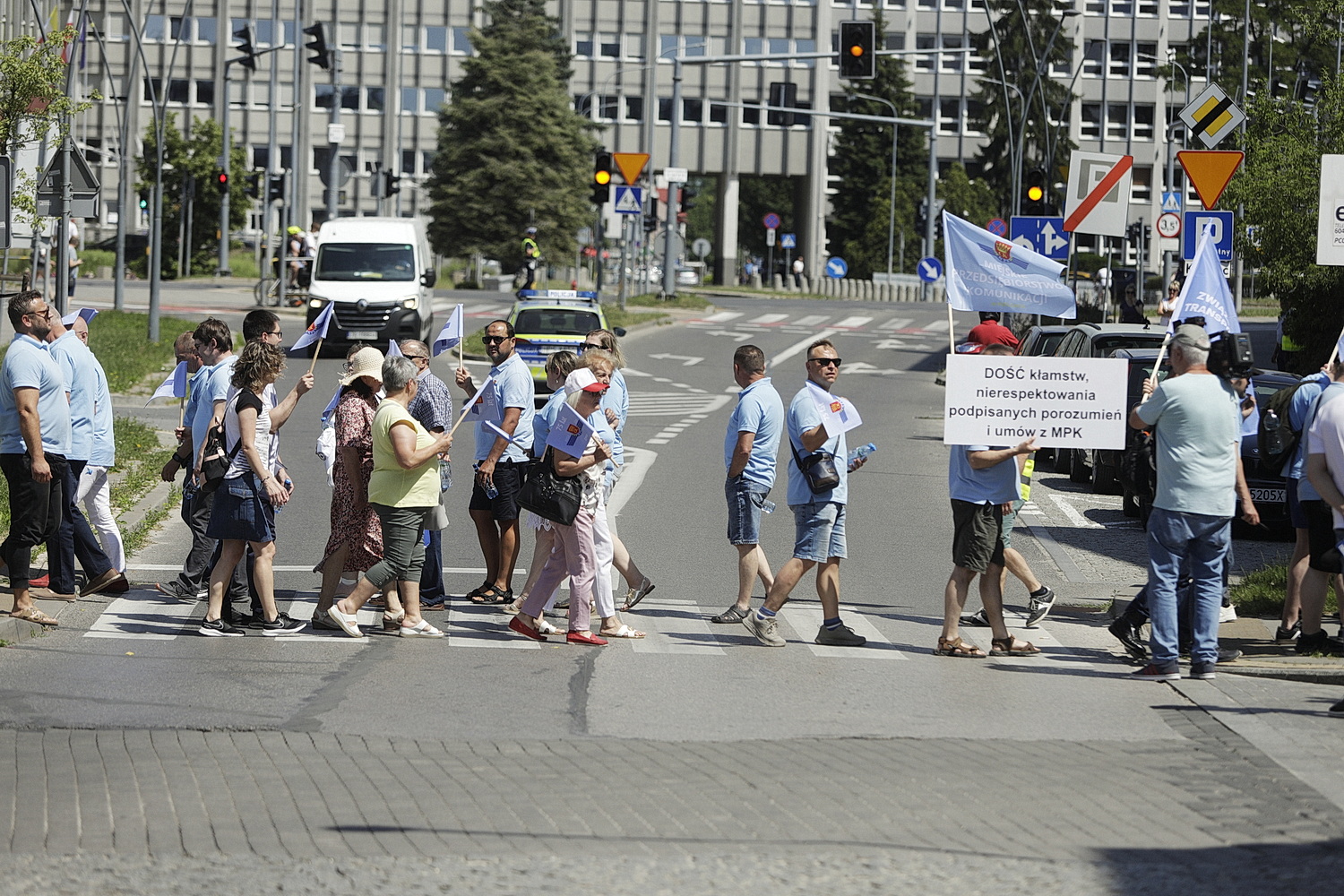 25.06.2026. Kielce. Strajk pracowników i związkowców Miejskiego Przedsiębiorstwa Komunikacji w Kielcach / Fot. Jarosław Kubalski - Radio Kielce