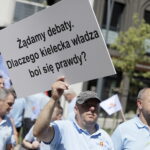 25.06.2026. Kielce. Strajk pracowników i związkowców Miejskiego Przedsiębiorstwa Komunikacji w Kielcach / Fot. Jarosław Kubalski - Radio Kielce