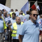 25.06.2026. Kielce. Strajk pracowników i związkowców Miejskiego Przedsiębiorstwa Komunikacji w Kielcach / Fot. Jarosław Kubalski - Radio Kielce
