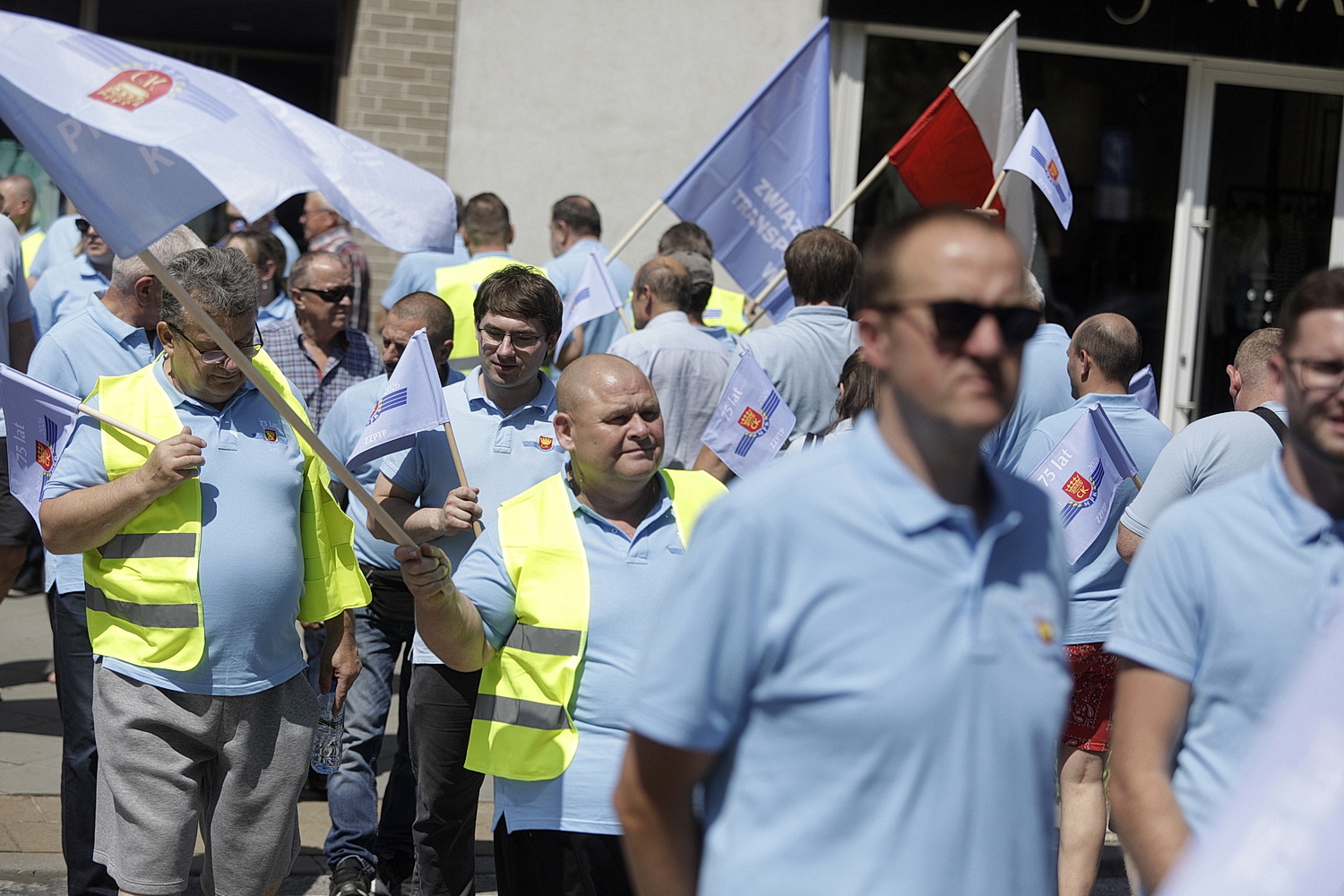 25.06.2026. Kielce. Strajk pracowników i związkowców Miejskiego Przedsiębiorstwa Komunikacji w Kielcach / Fot. Jarosław Kubalski - Radio Kielce