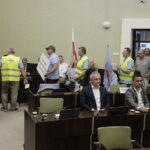 25.06.2026. Kielce. Sesja absolutoryjna Rady Miasta Kielce. Strajk pracowników i związkowców Miejskiego Przedsiębiorstwa Komunikacji w Kielcach / Fot. Jarosław Kubalski - Radio Kielce