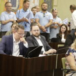 25.06.2026. Kielce. Sesja absolutoryjna Rady Miasta Kielce. Strajk pracowników i związkowców Miejskiego Przedsiębiorstwa Komunikacji w Kielcach / Fot. Jarosław Kubalski - Radio Kielce