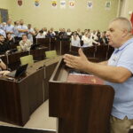 25.06.2026. Kielce. Sesja absolutoryjna Rady Miasta Kielce. Strajk pracowników i związkowców Miejskiego Przedsiębiorstwa Komunikacji w Kielcach / Fot. Jarosław Kubalski - Radio Kielce