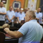 25.06.2026. Kielce. Sesja absolutoryjna Rady Miasta Kielce. Strajk pracowników i związkowców Miejskiego Przedsiębiorstwa Komunikacji w Kielcach / Fot. Jarosław Kubalski - Radio Kielce