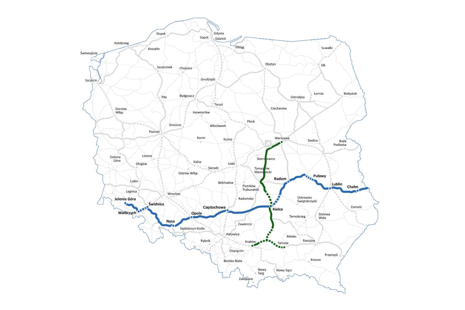 Świętokrzyskie zyska dostęp do szybkiej kolei - Radio Kielce W ramach Zintegrowanej Sieci Kolejowej powstanie prawie 5 tys. km linii kolejowych. Szybciej pociągiem z Kielc, Końskich, Ostrowca Świętokrzyskiego i Skarżyska-Kamiennej do Warszawy, Łodzi, Katowic i Krakowa